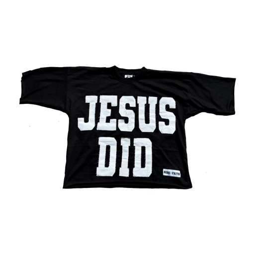 "JESUS DID" BOXY TEE (BLACK)